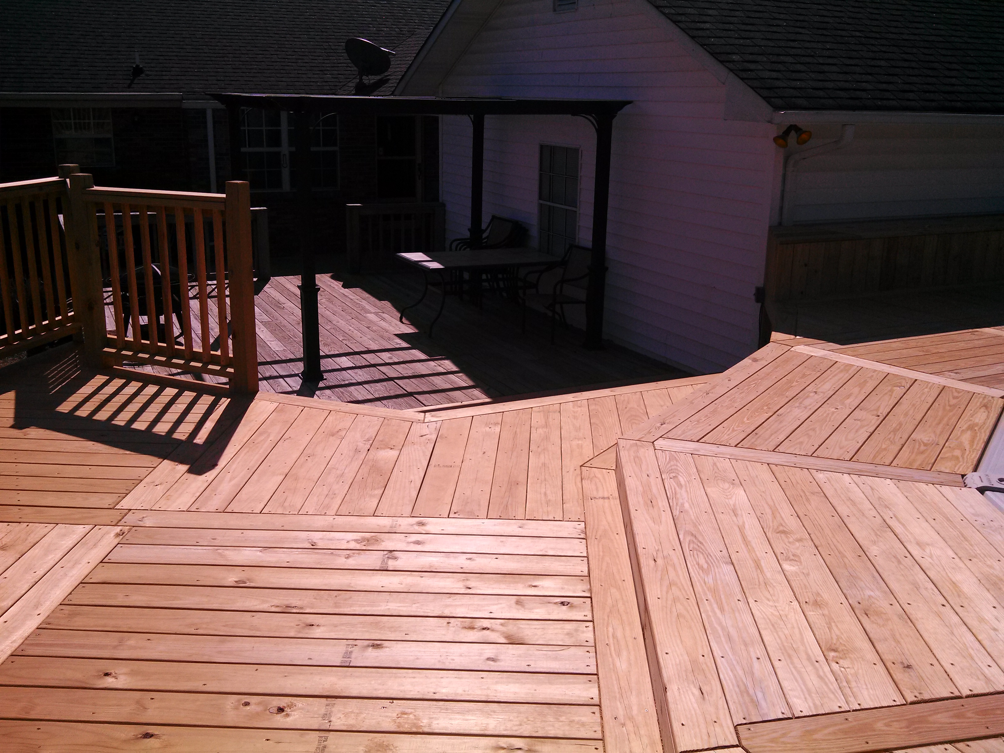 multiple levels of the deck