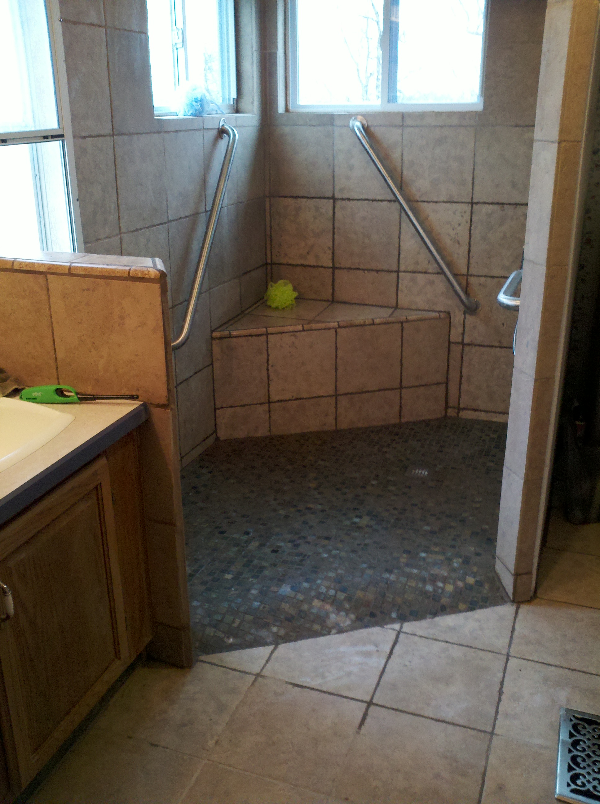 tile shower after