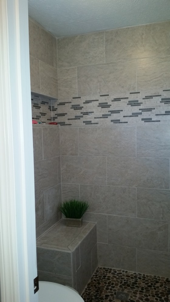 tile shower wall