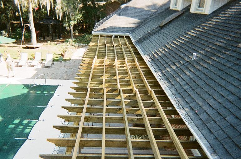 Pergola from on the roof